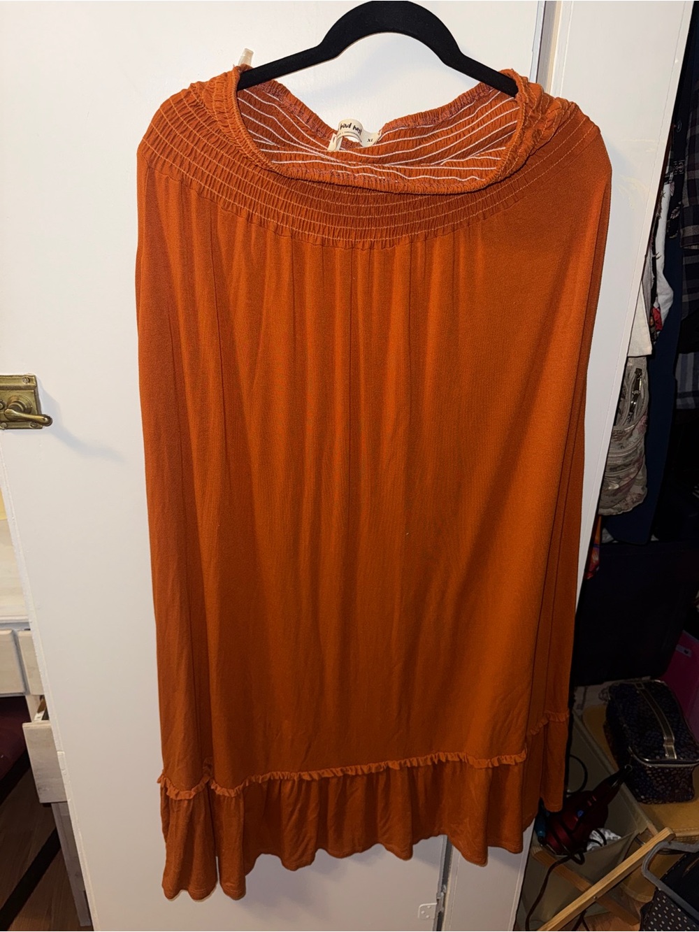 Three Bird Nest Maxi Skirt in Burnt Orange